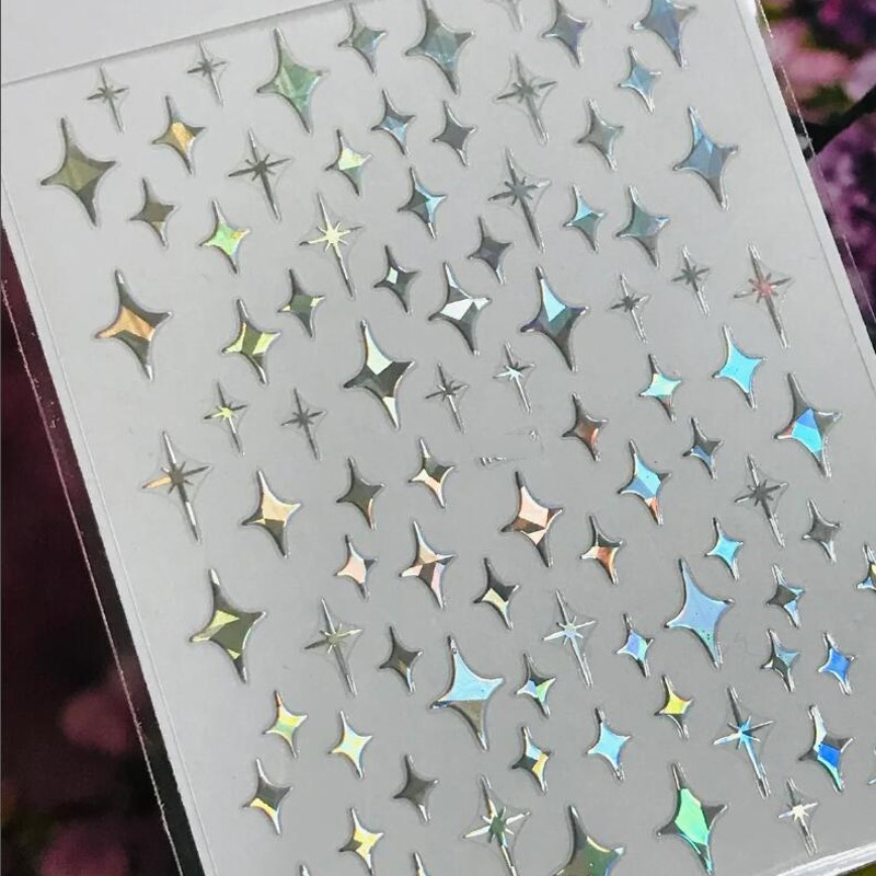 Nail Art Zelda - 3D Laser argento/oro rosa Hollow Cross
