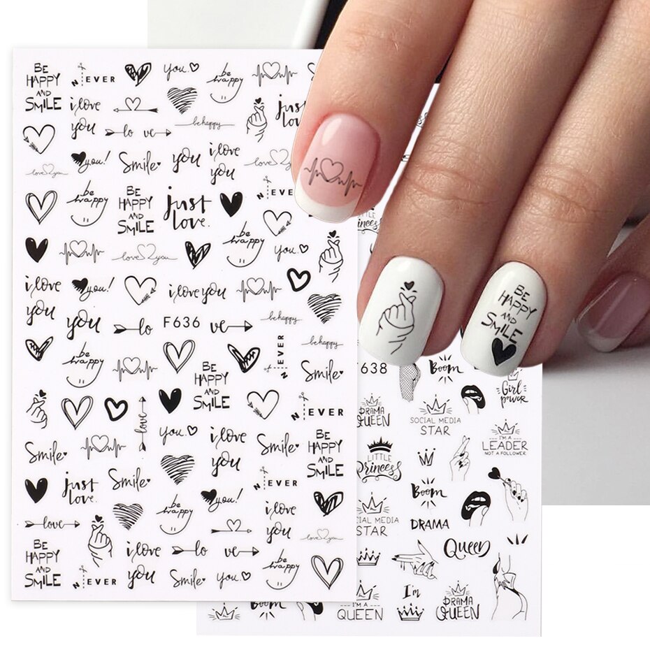 Nail Art Valentine - 2 pezzi Heart Love Design 3D