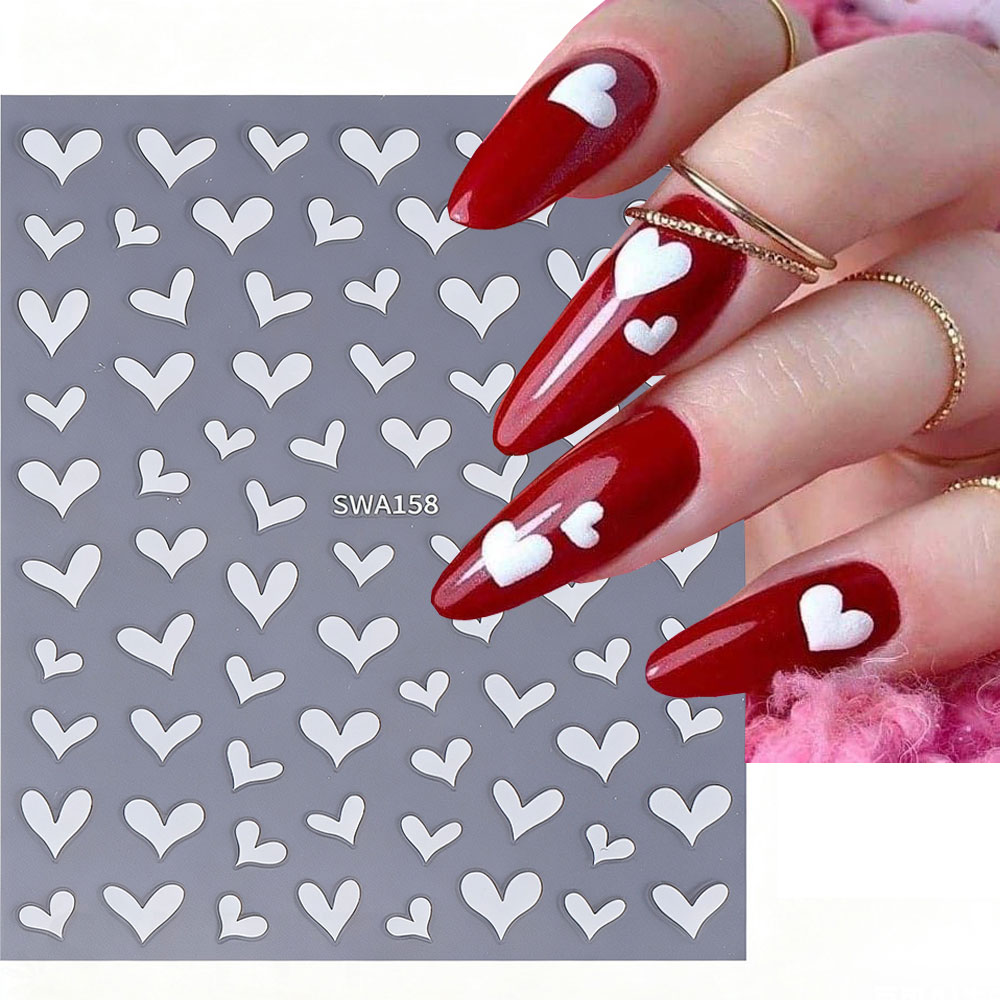 Nail Art Valentine - Adesivi per nail art con cuore