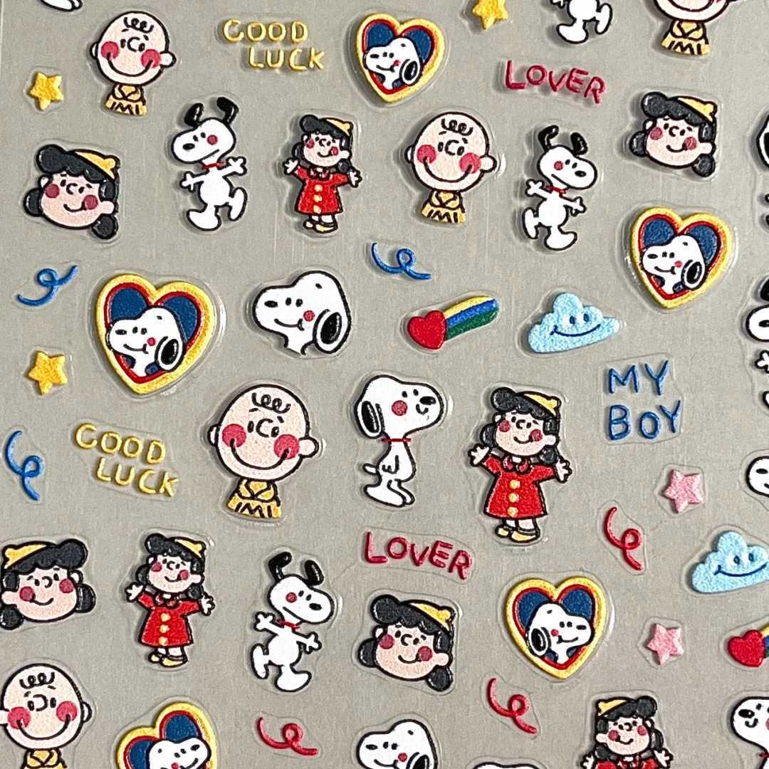 Nail Art Motif - Adesivi 3D in rilievo con Snoopy