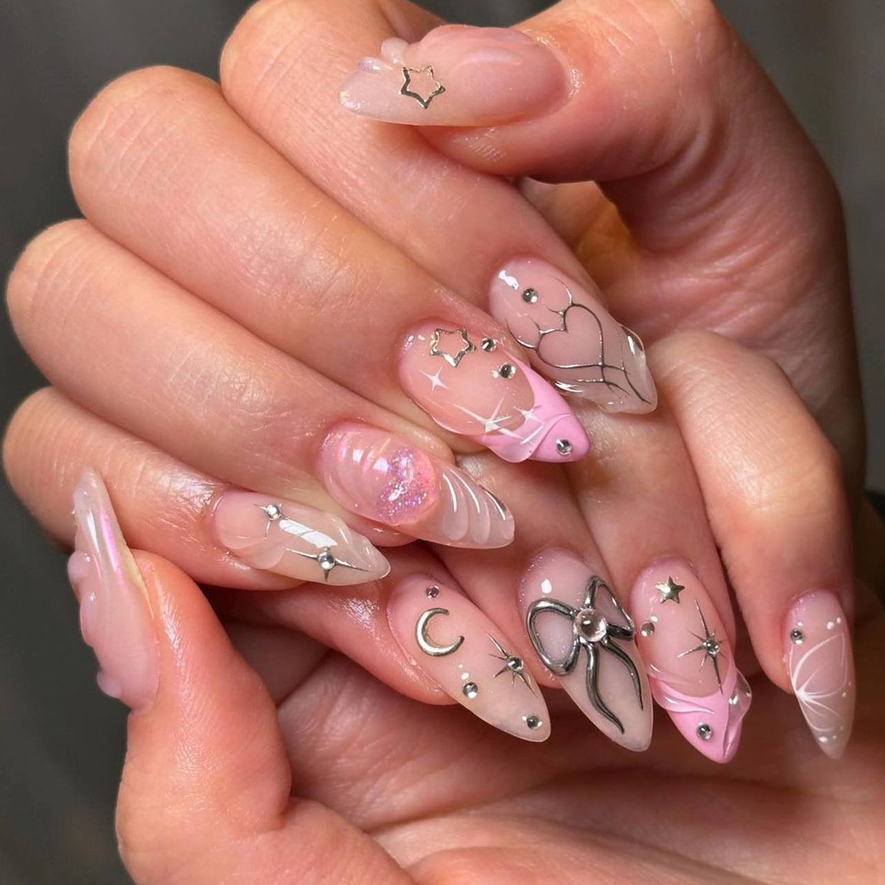 24 pezzi set di unghie finte c - Nail Art Valentine recensione e prezzo