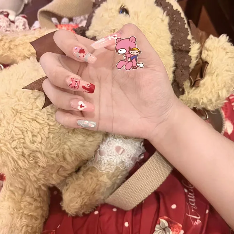 Unghie finte rosa con orsetto  - Nail Art Motif recensione e prezzo