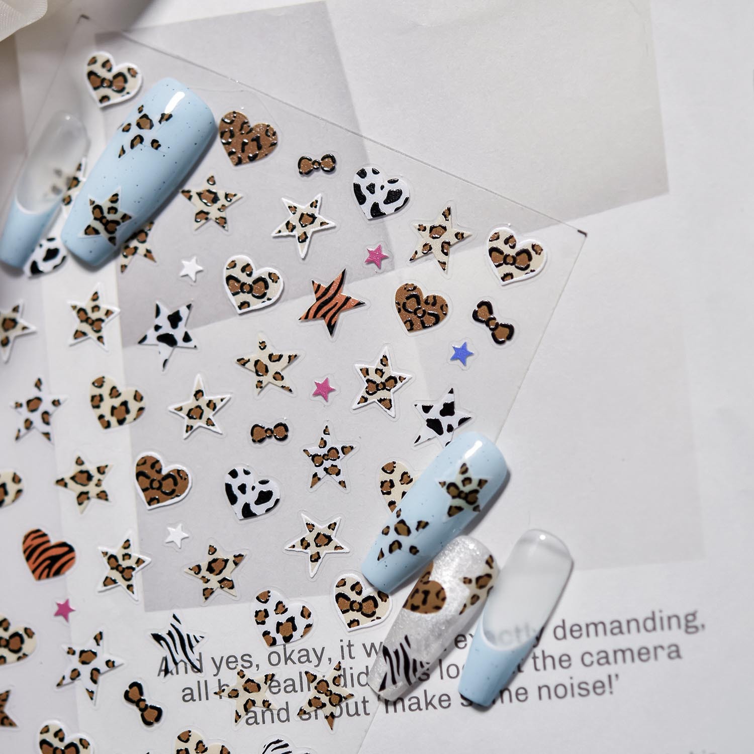 Blu e rosa a forma di stella c - Nail Art Zebra Design recensione e prezzo