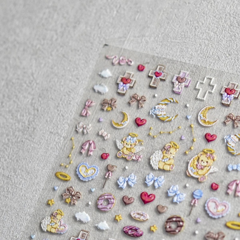 Simpatico orso angelo cartone  - Nail Art Motif recensione e prezzo