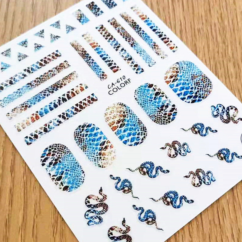 1 PC Snake Zebra Skin Design 3 - Nail Art Zebra Design recensione e prezzo