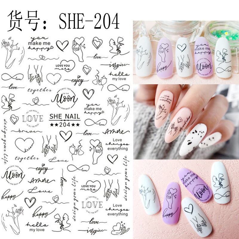 1 pezzo di adesivi per nail ar - Nail Art Valentine recensione e prezzo