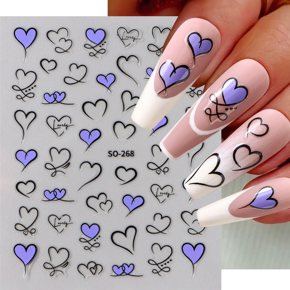 3 pz Y2K Oro Onda Linea Cuore  - Nail Art Valentine recensione e prezzo