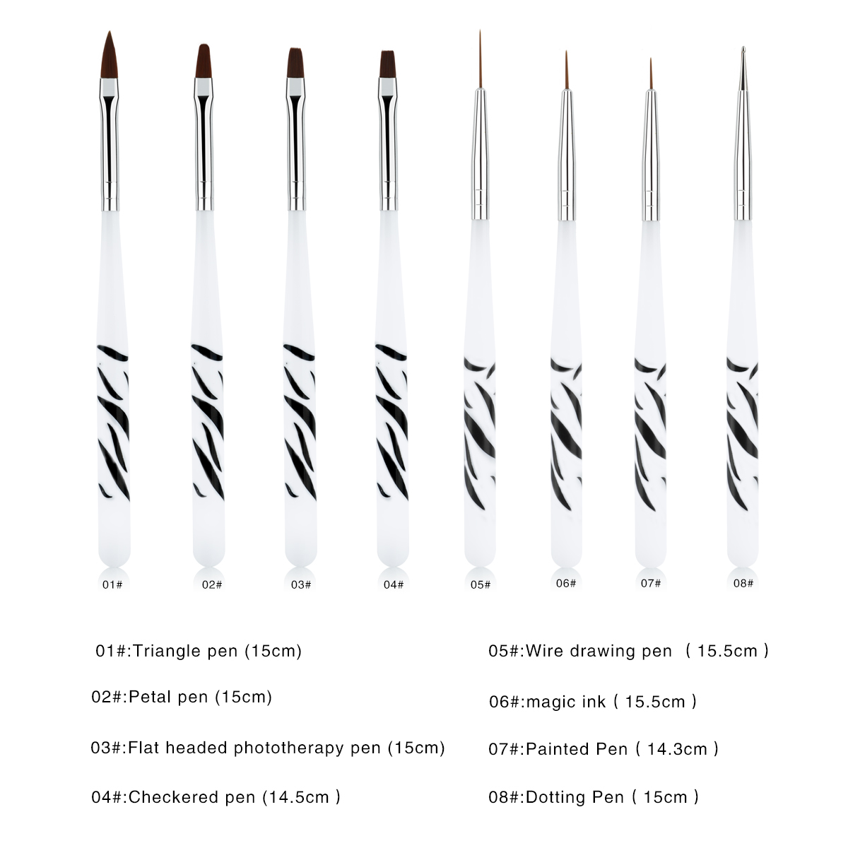 Set di pennelli per unghie con - Nail Art Zebra Design recensione e prezzo